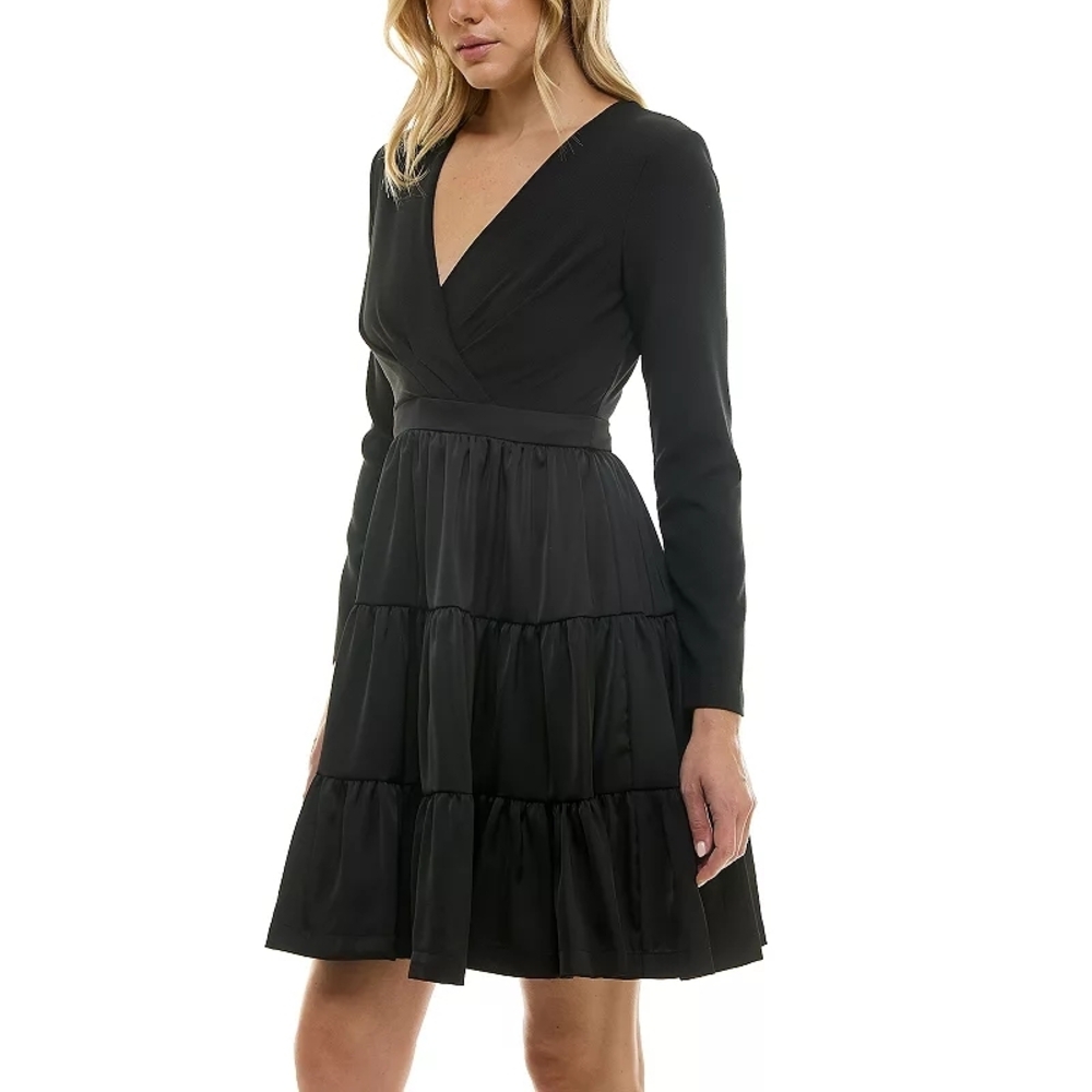 Long Sleeve Tiered Skirt Dress